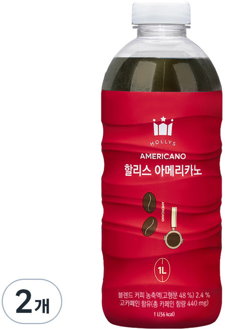 할리스 아메리카노, 1L, 1개입, 2개