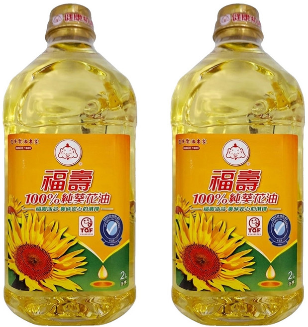 福壽實業 葵花油, 2L, 2瓶