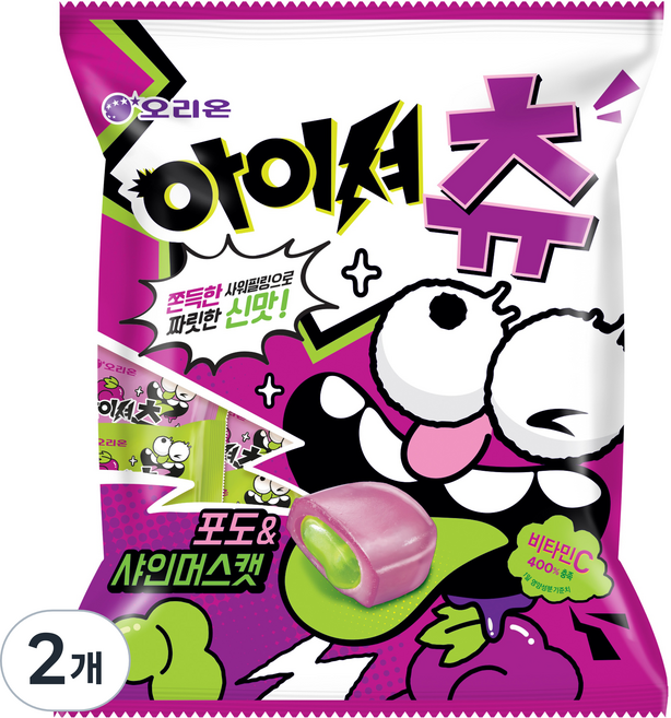 오리온 아이셔츄 포도&샤인머스캣, 193.5g, 2개