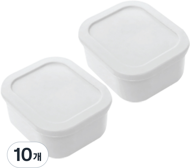 유하우스 삶아 쓰는 실리콘 밀폐용기 그레이, 10개, 300ml