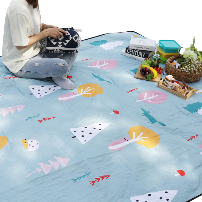 하늬통상 세탁 가능한 패브릭 방수 돗자리, 포레스트