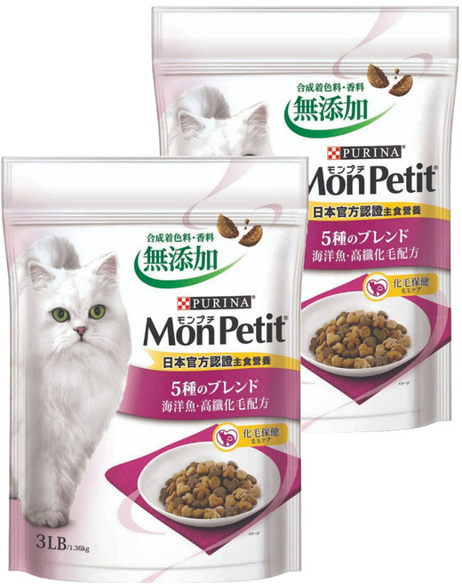 MonPetit 貓倍麗 成貓乾糧, 1.36kg, 2袋, 海洋魚