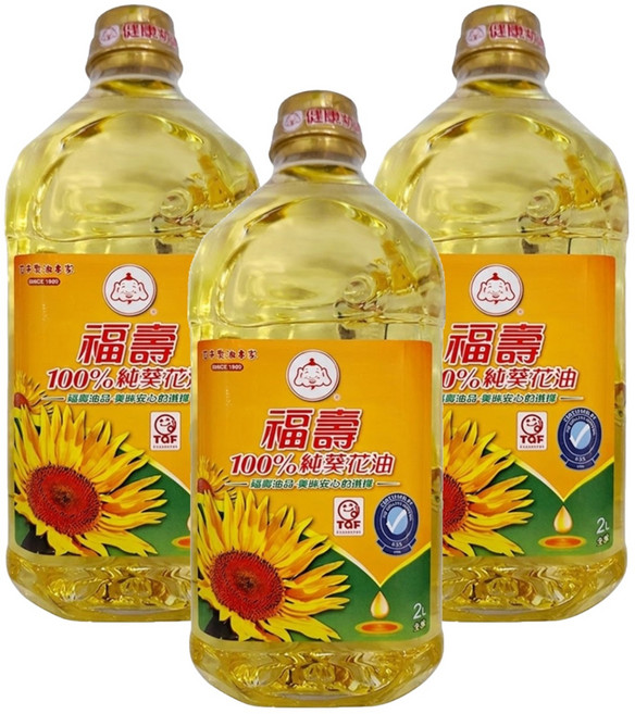 福壽實業 葵花油, 2L, 3瓶