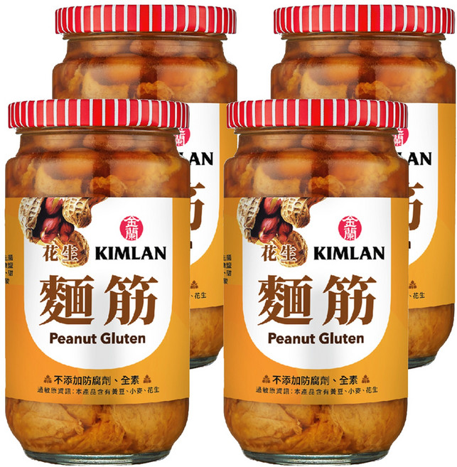 KIMLAN 金蘭 花生麵筋, 396g, 4罐