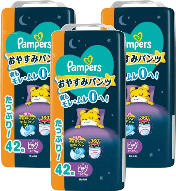 Pampers 幫寶適 巧虎晚安褲/尿布 12~17kg, 126片, XL