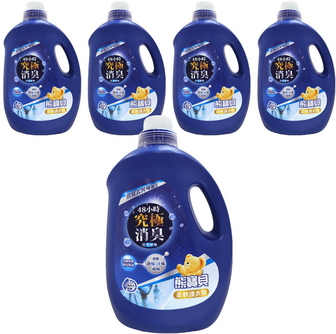 Snuggle 熊寶貝 柔軟護衣精 竹萃淨味, 3L, 5瓶