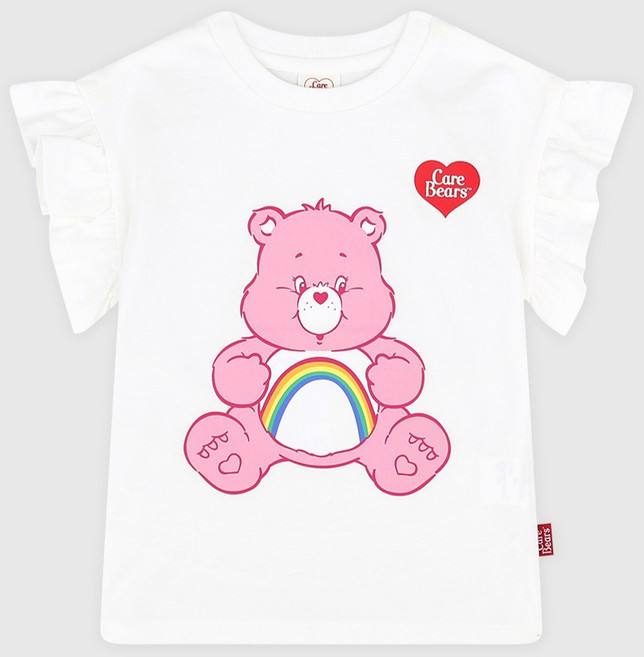 Care Bears 女童透氣 Cheer Bear 荷葉邊 T恤