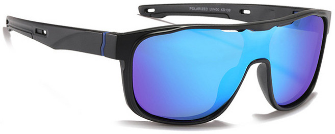 오클랜즈 스포츠 패션 보잉 편광 선글라스 KD138, KD138 C4 무광블랙/블루미러, 1개