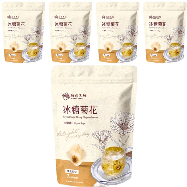 糖鼎 冰糖菊花磚, 30g, 7顆, 5包