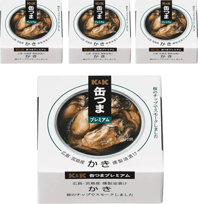 K&K 燻牡蠣, 50g, 4罐