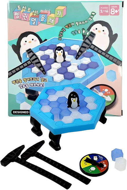 재미존 조심조심 펭귄얼음깨기 보드게임 소, 혼합색상, 1개