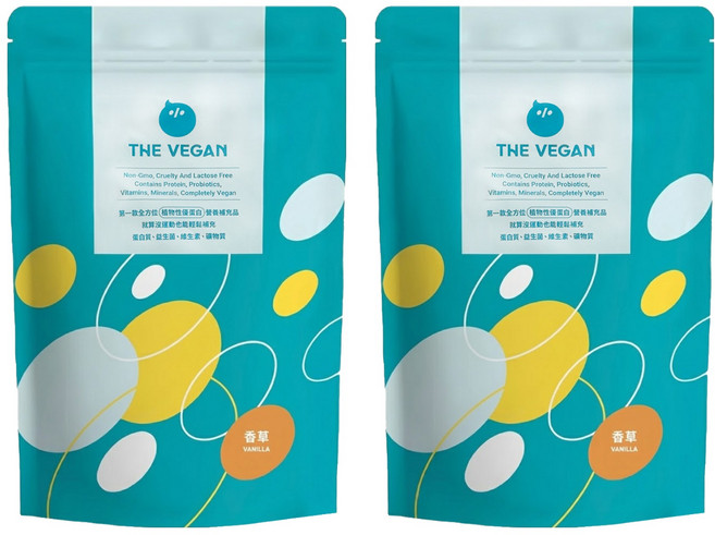 THE VEGAN 樂維根 植物性優蛋白 香草, 1kg, 2包