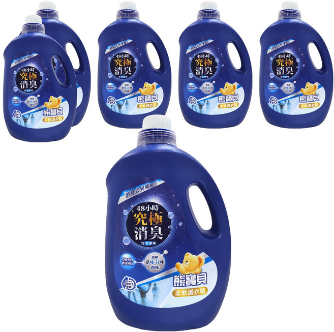 Snuggle 熊寶貝 柔軟護衣精 竹萃淨味, 3L, 6瓶