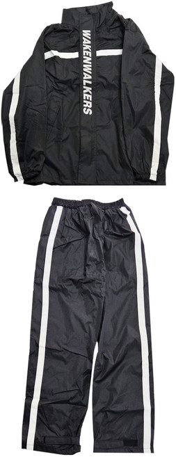 WOLF WALKERS 兩件式雨衣 柔軟透氣 內層透氣網布, 幻影黑