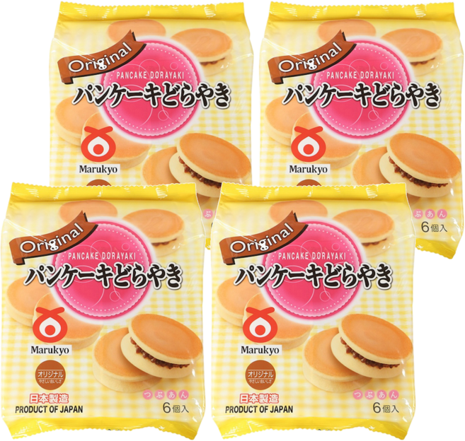 Marukyo 丸京 銅鑼燒 原味紅豆 日本製造 6個入, 324g, 4包