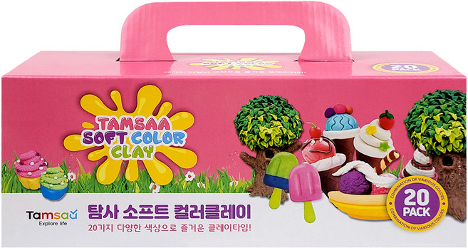 탐사 소프트 컬러클레이 84g x 20개입 세트, 20개