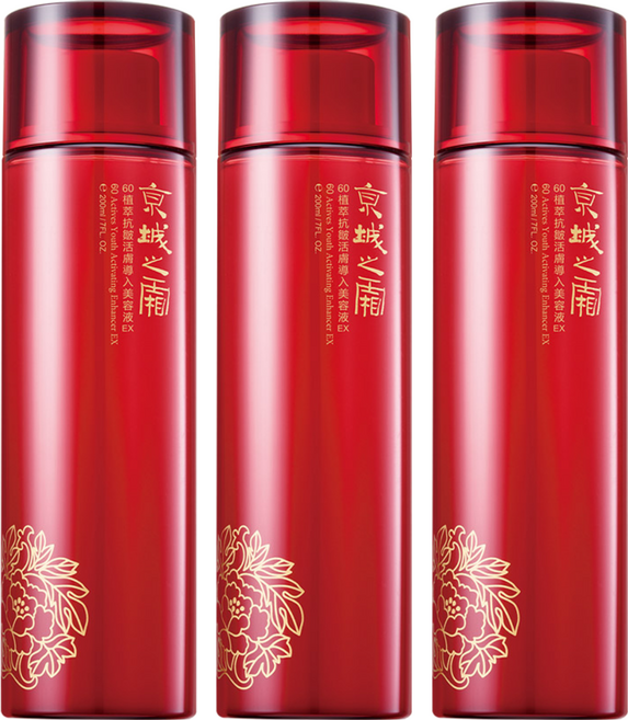 NARUKO 牛爾 京城之霜 台灣公司貨 60植萃抗皺活膚導入美容液EX, 200ml, 3瓶