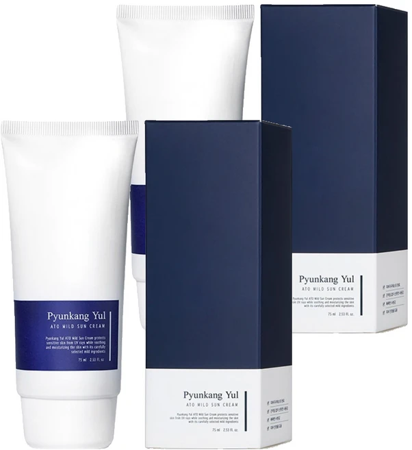 편강율 아토 마일드 선크림 SPF50+ PA++++, 75ml, 2개 - 쿠팡