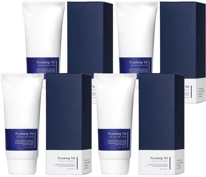 편강율 아토 마일드 선크림 SPF50+ PA++++, 75ml, 4개 - 쿠팡