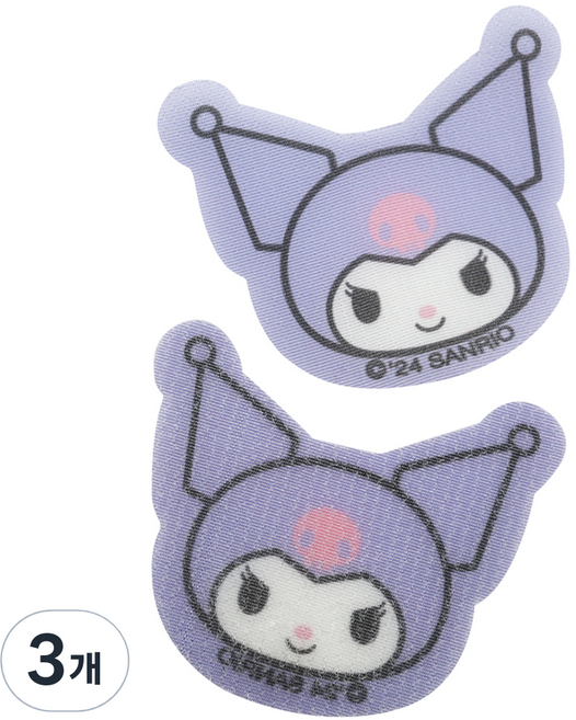 뷰티홈 산리오 캐릭터즈 헤어고정시트 2p, 3개, 쿠로미