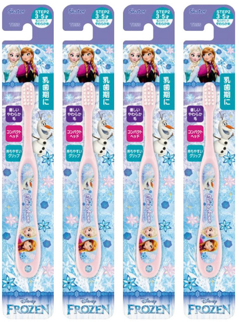 Skater 幼兒軟毛牙刷 3-5歲, 冰雪奇緣 淺粉色, 1入, 4組