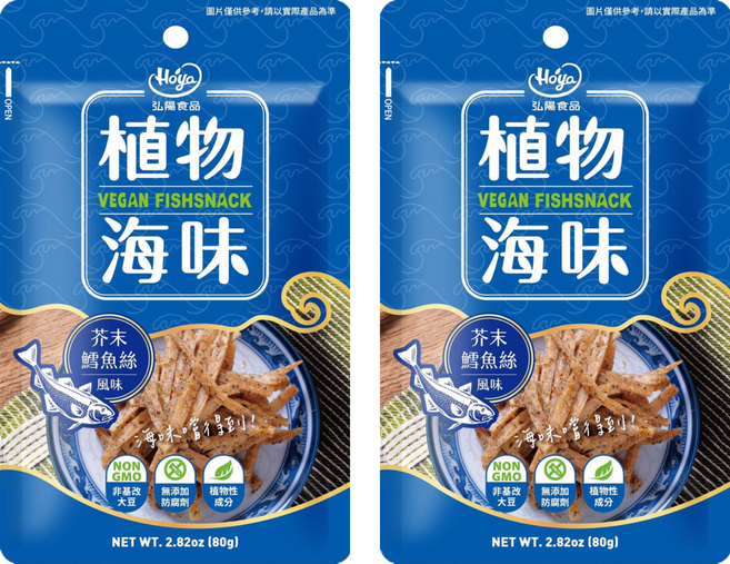 Hoya 弘陽食品 植物海味 芥末鱈魚絲, 80g, 2包