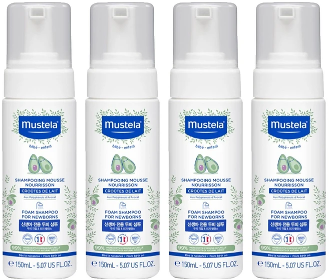 무스텔라 폼 포 뉴 본 유아샴푸, 150ml, 4개 - 쿠팡