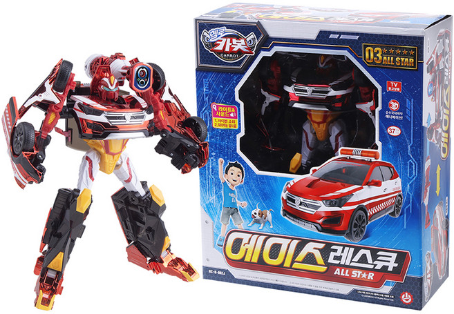 헬로카봇 에이스 레스큐 올스타 로봇장난감, 혼합색상, 1개