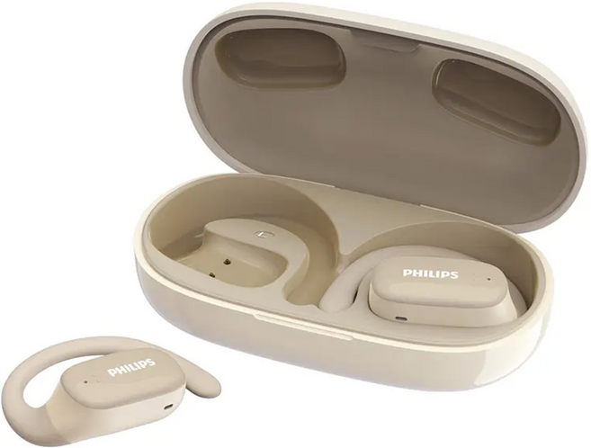 PHILIPS 飛利浦 22h長續航開放式真無線運動耳機, TAT3708WT/97, 白色