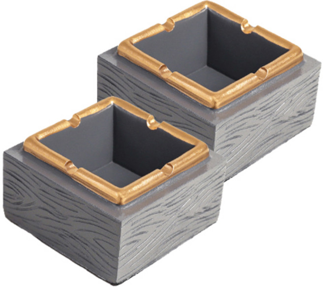 JCP方形菸灰缸 灰色, 2個