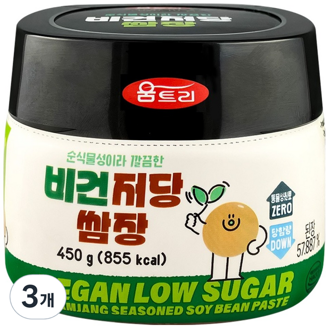 움트리 비건 저당 쌈장, 450g, 3개