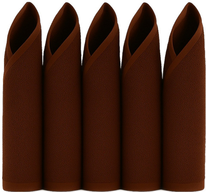 BBOO 바리스타 타올 50수 순면 카페 수건 30x30cm, 브라운, 5개