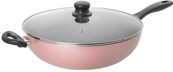 cook power 鍋寶 金鑽不沾炒鍋 附鍋蓋 NS-8034P 60 x 34.5 x 19.9cm 玫瑰金, 34cm, 1個