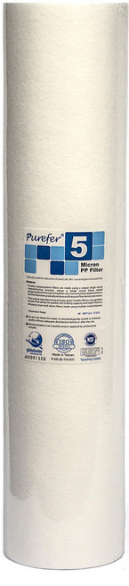 Purefer 大胖5微米PP濾心 20吋, P-05-28-114-511, 1支