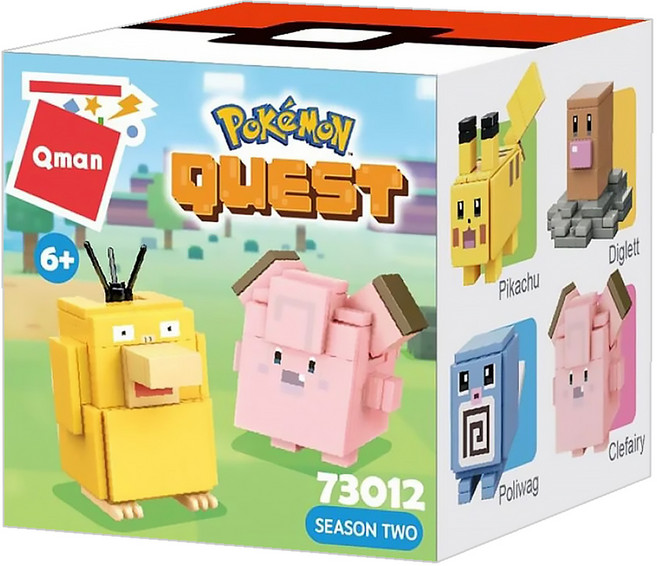 Qman 啟蒙積木 寶可夢探險尋寶小公仔 6歲以上, 1個