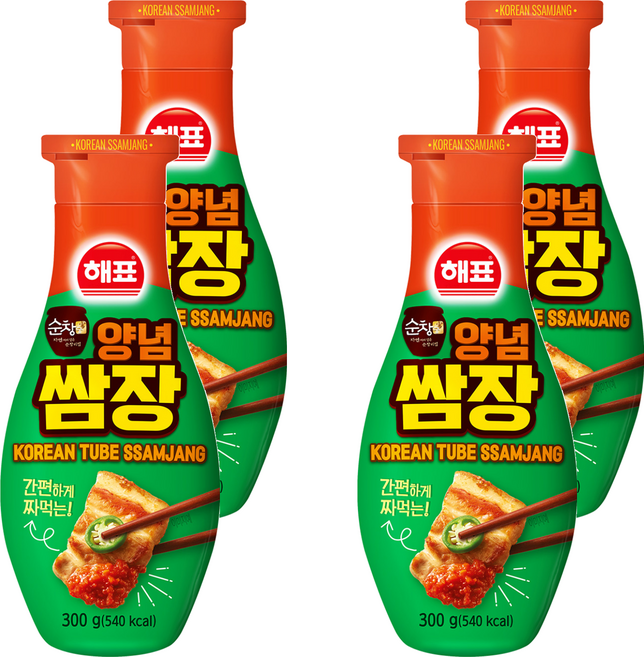 사조대림 해표 짜먹는 양념 쌈장, 300g, 4개