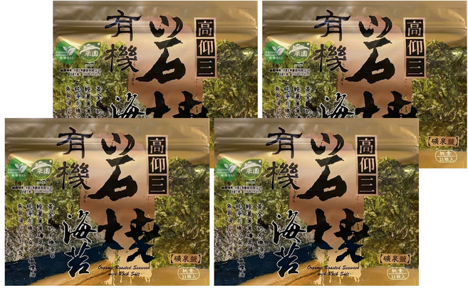 高仰三 有機岩燒海苔, 25g, 4包