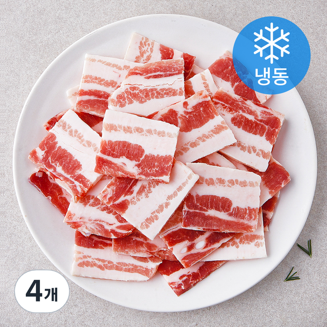 MAUM 옛날 삼겹살 냉삼 구이용 (냉동), 1kg, 4개