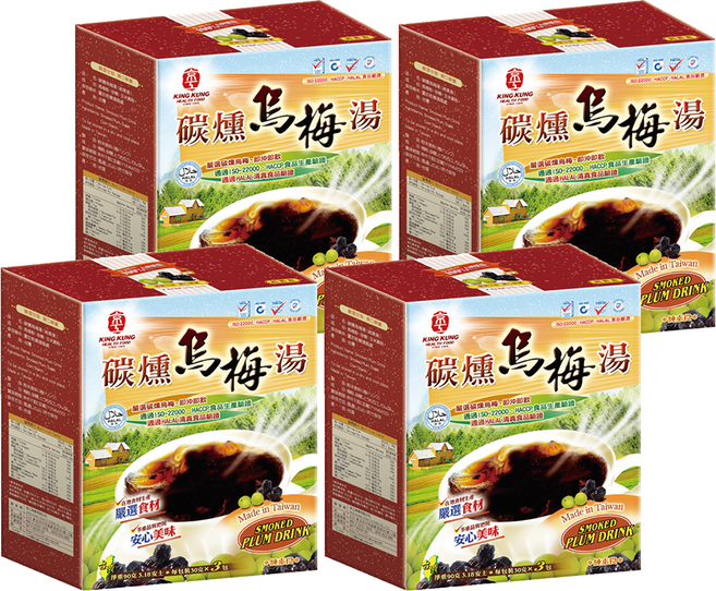 京工 碳燻烏梅湯, 90g, 4盒