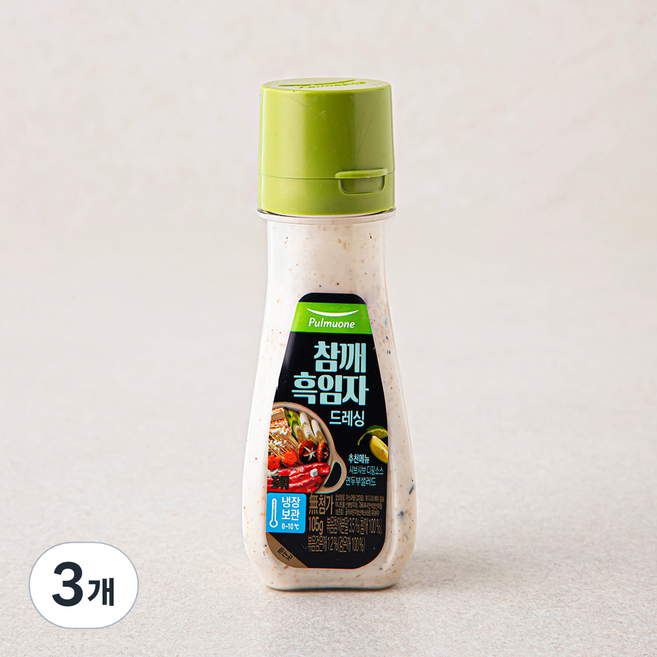 풀무원 참깨 흑임자 드레싱, 105g, 3개