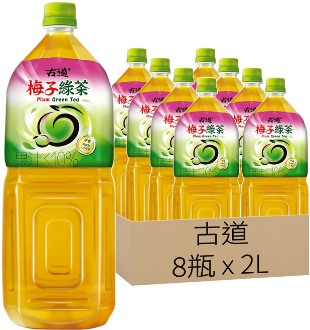 古道 梅子綠茶, 2L, 8瓶