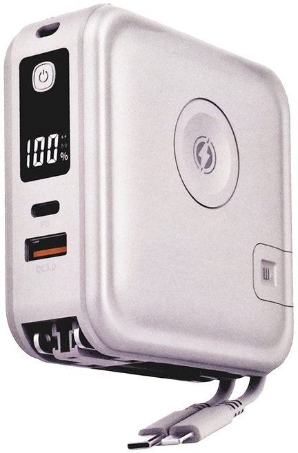 LaPO 全功能無線充電行動電源 11200mAh Type-C/Lightning, WT-08PCL, 琉光金