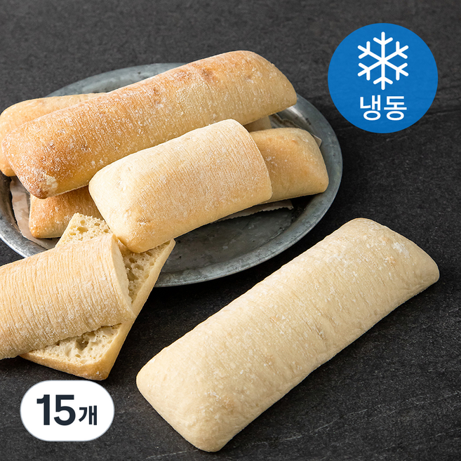 맘쿠킹 브리도 플레인 치아바타 생지 (냉동), 140g, 5개입, 3개