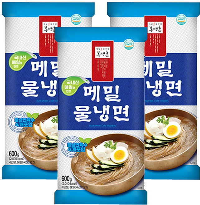 메밀꽃필무렵 봉평촌 메밀물냉면, 600g, 3개