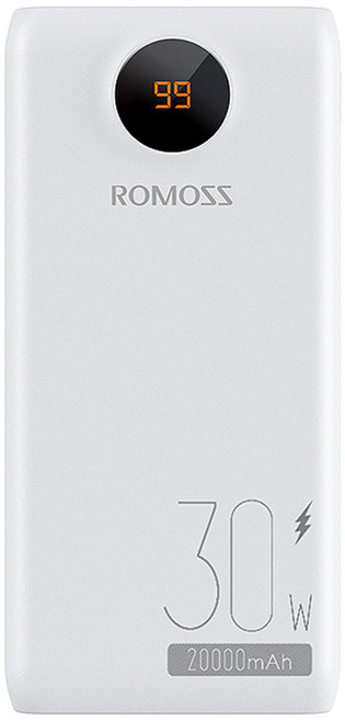 로모스 SW20S PRO 고속충전 30W 대용량 보조배터리 20000mAh, 화이트, PSW20-392