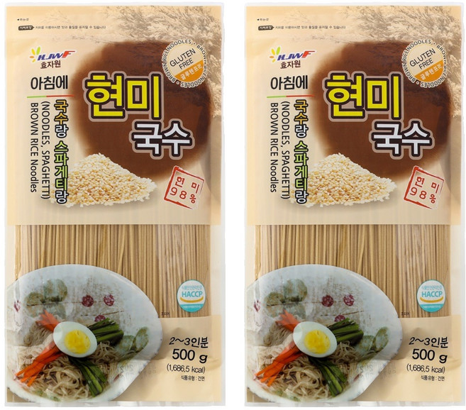 효자원 아침에 현미국수, 500g, 2개