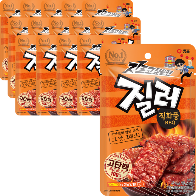 질러 직화풍 비비큐 육포, 30g, 15개