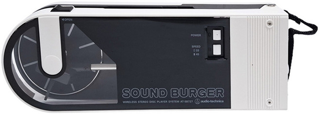 audio-technica 鐵三角 Sound Burger 無線可攜式黑膠唱盤機 原廠保固, AT-SB727, 白色