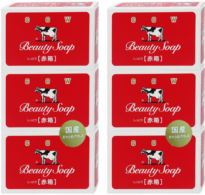 COW STYLE 牛乳石鹼 牛乳香皂 玫瑰滋潤, 90g, 6個