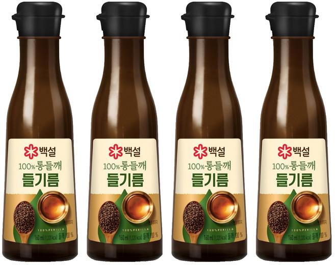 CJ BEKSUL 白雪 全優質紫蘇籽油, 160ml, 4個